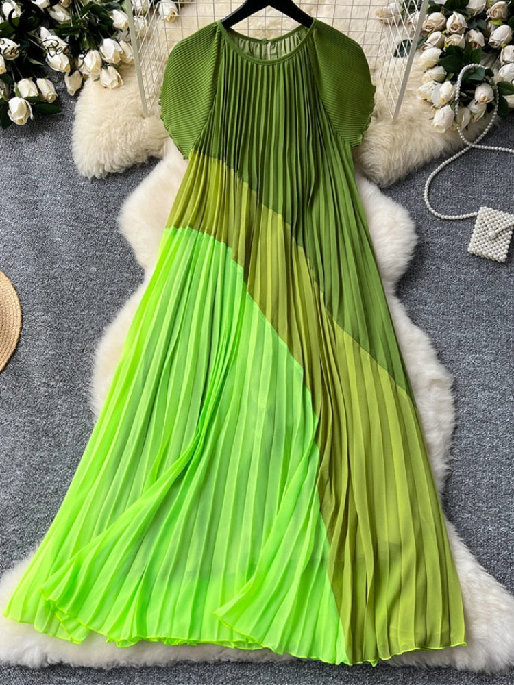 green emerald velvet dress Casual Green A-Line Off-Shoulder Two Tone Party Prom Dress