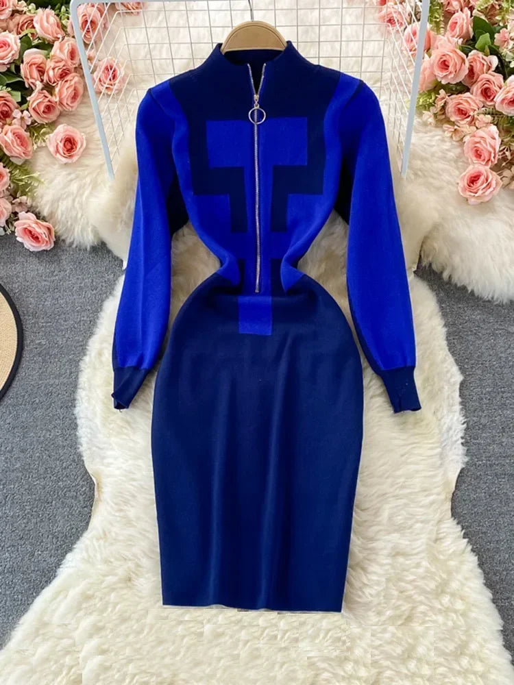 zip front bodycon dress Full Size Fringe Hem Zip Front Bodycon Dress Plus Size
