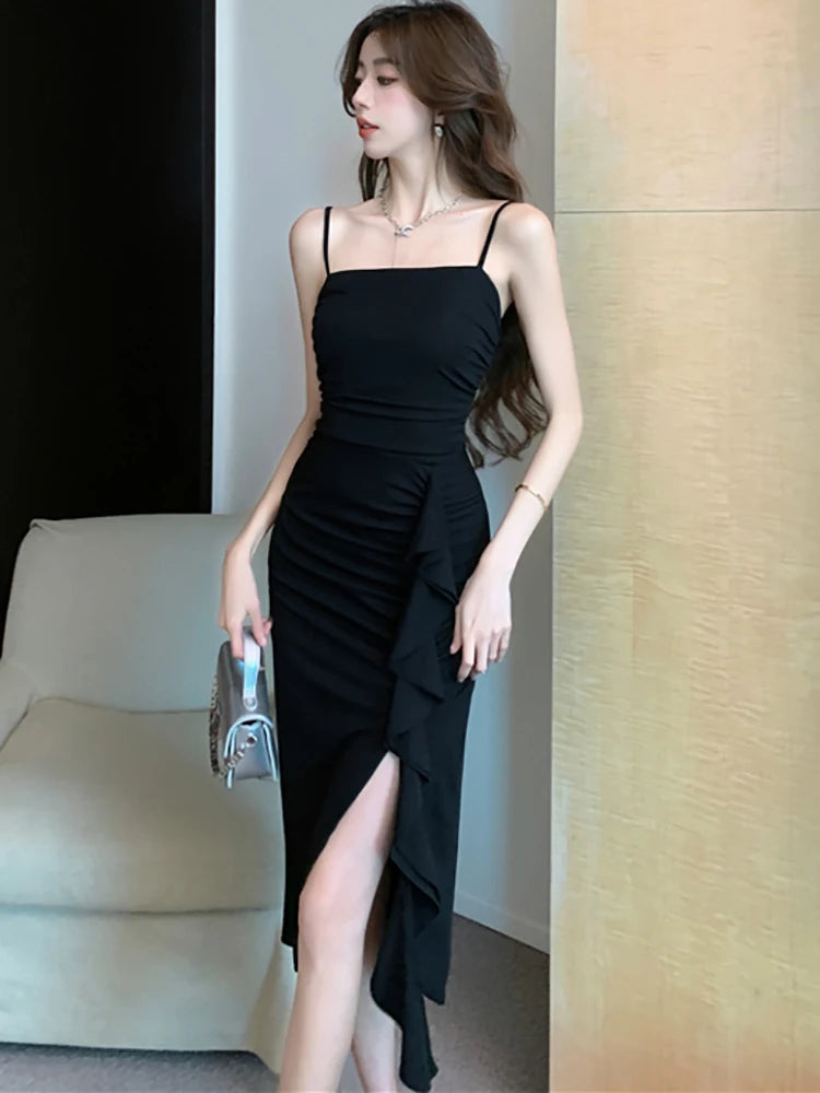 black ruched midi dress Signature Design by Ashley 6-Drawer Shay Dresser, Black main image 1
