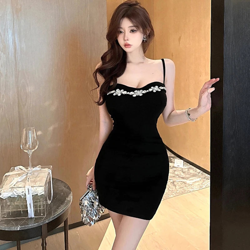 korean ladies mini black dress The Boat Neck Mini Dress – SLOAN main image 0