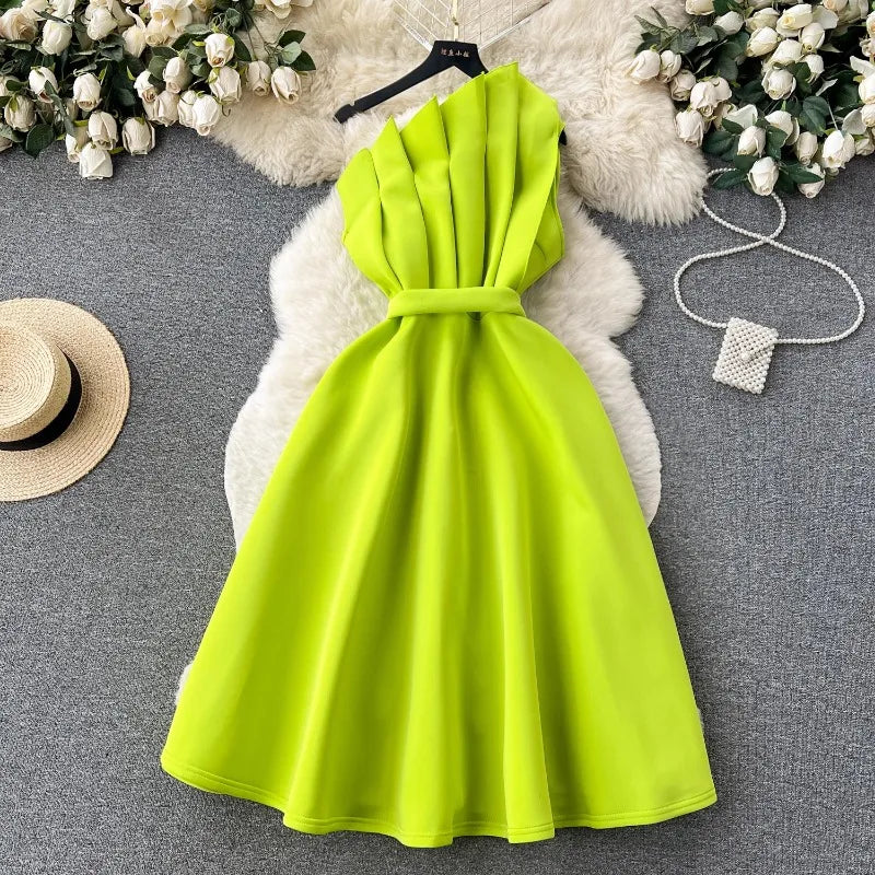 neon green one piece dress Buy Neon Green Designer Cotton Dress for Women Online S