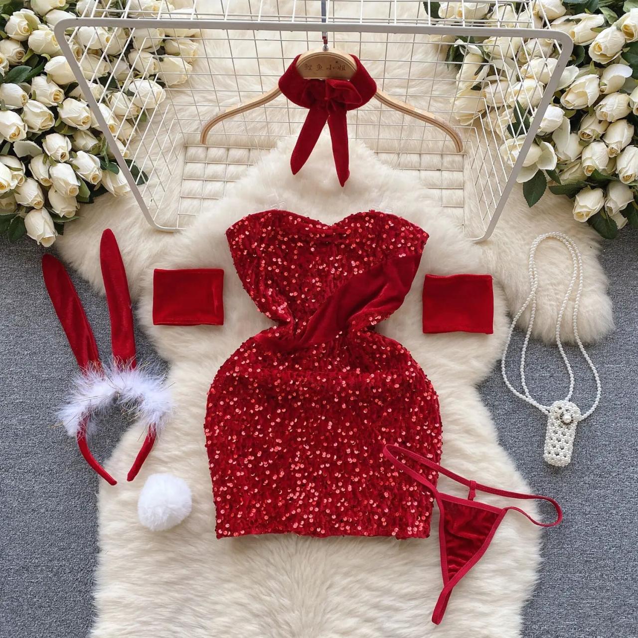 white christmas dresses Bright In The City Sequin Dress In Champange – Impressions Online Boutique main image 1